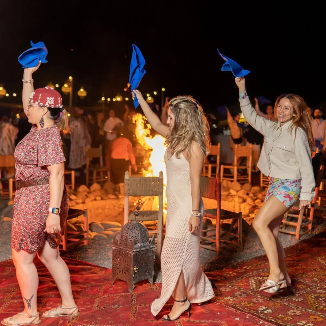 Campement La Boheme au coucher du soleil