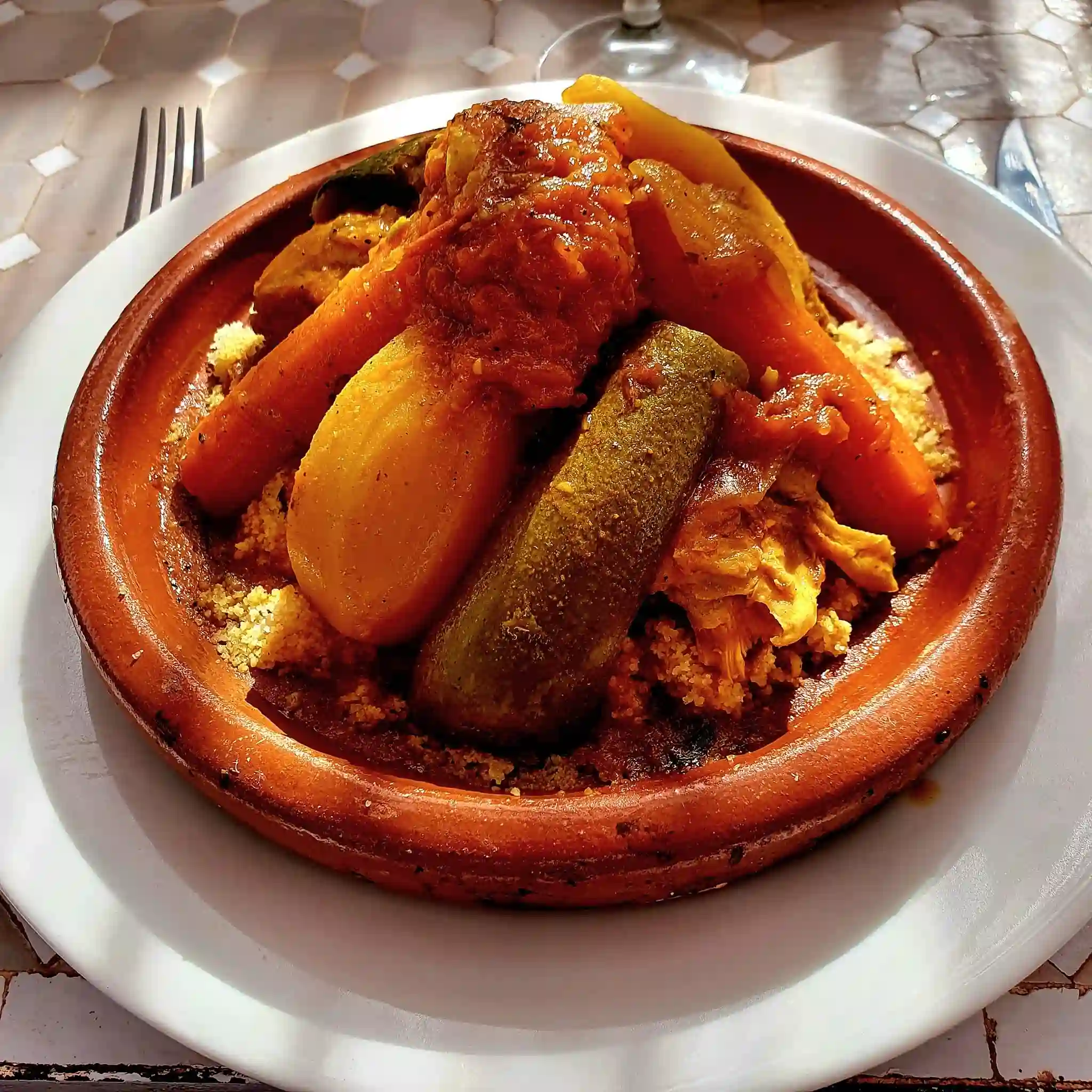 Desert dinner setup at La Boheme
