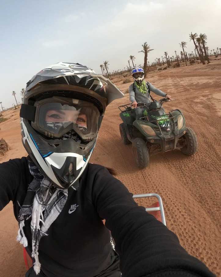 2 girls enjoying Quad Biking in palmeraie